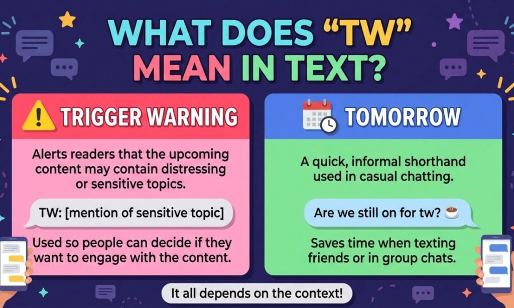 What Does TW Mean in Text_